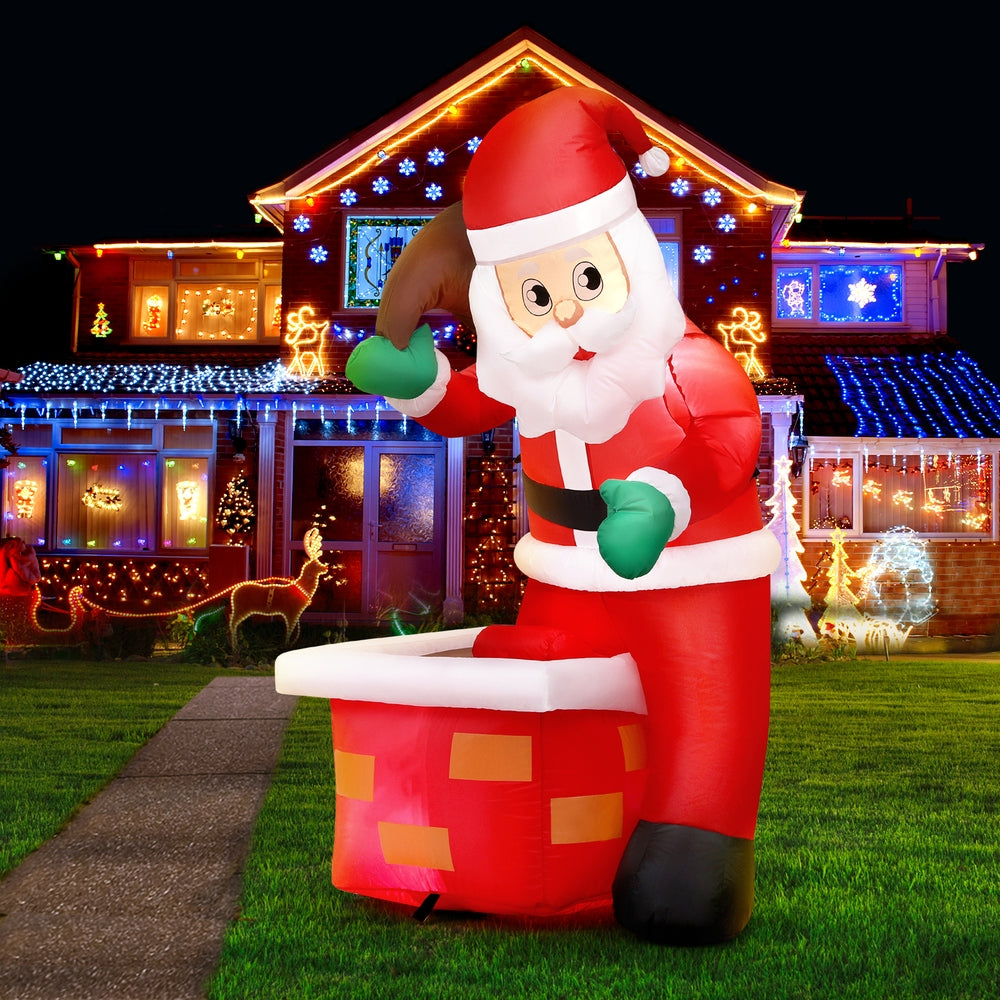 Jingle Jollys Christmas Inflatable Santa Illuminated Decorations-Occasions > Christmas > Christmas Decorations-PEROZ Accessories
