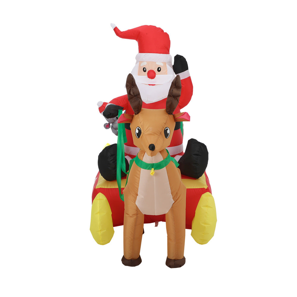 Mazam Christmas Santa Claus with Sleighride Inflatable-Christmas Inflatable-PEROZ Accessories