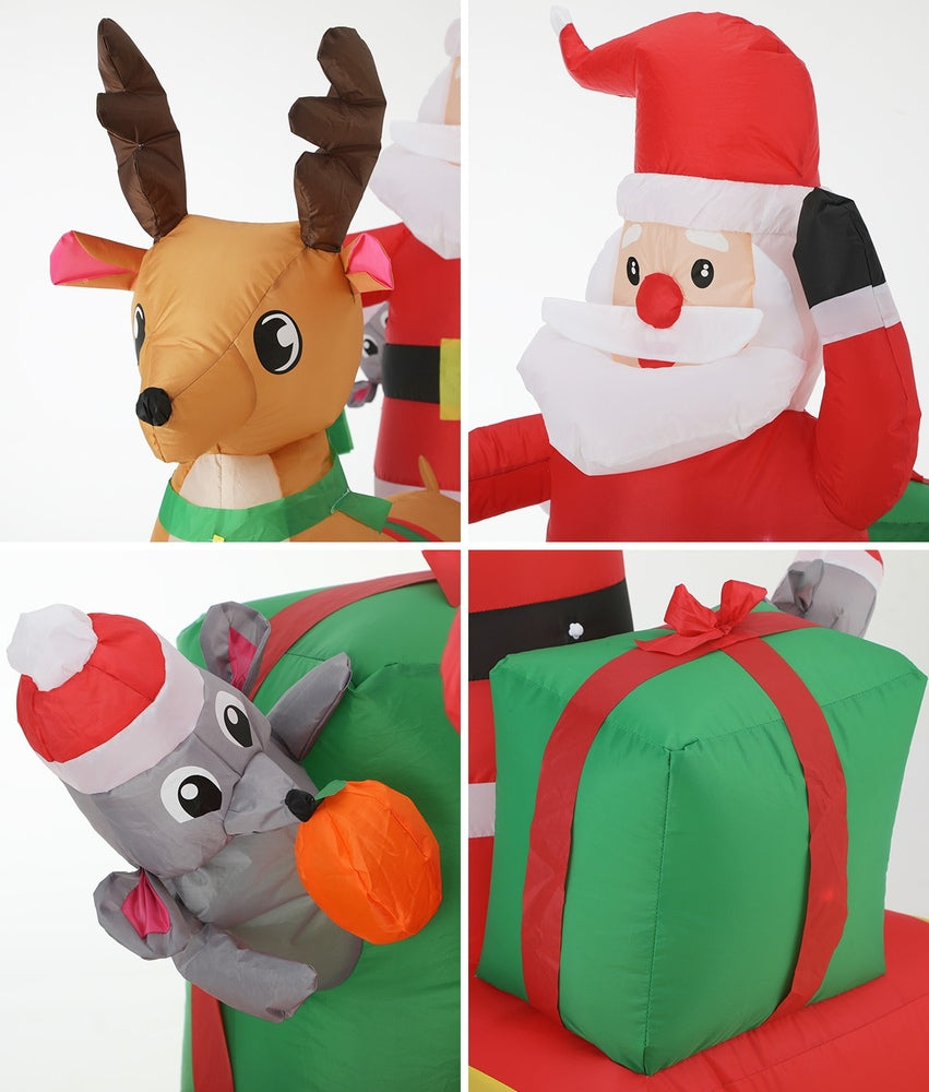 Mazam Christmas Santa Claus with Sleighride Inflatable-Christmas Inflatable-PEROZ Accessories