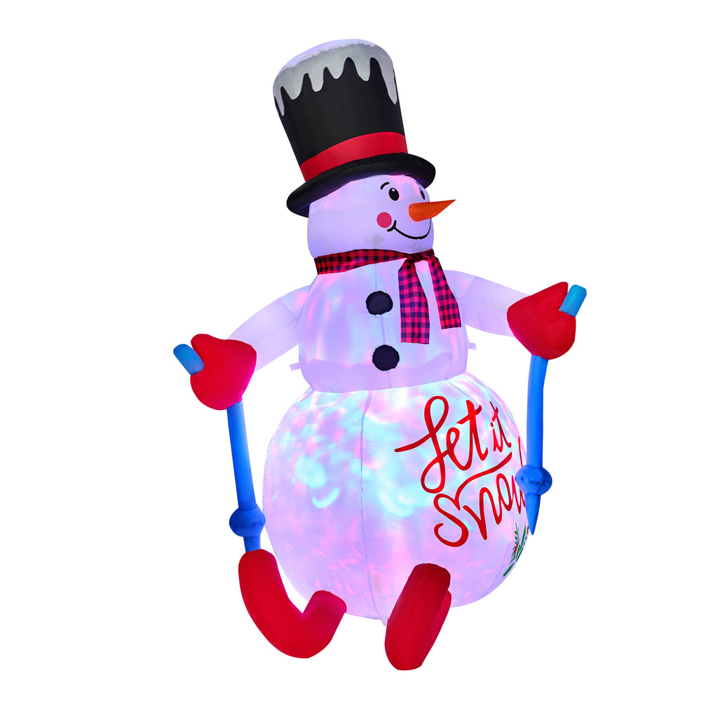 Tinseltown 1.8M Christmas Inflatable Snowman with LED Light-Christmas Inflatable-PEROZ Accessories