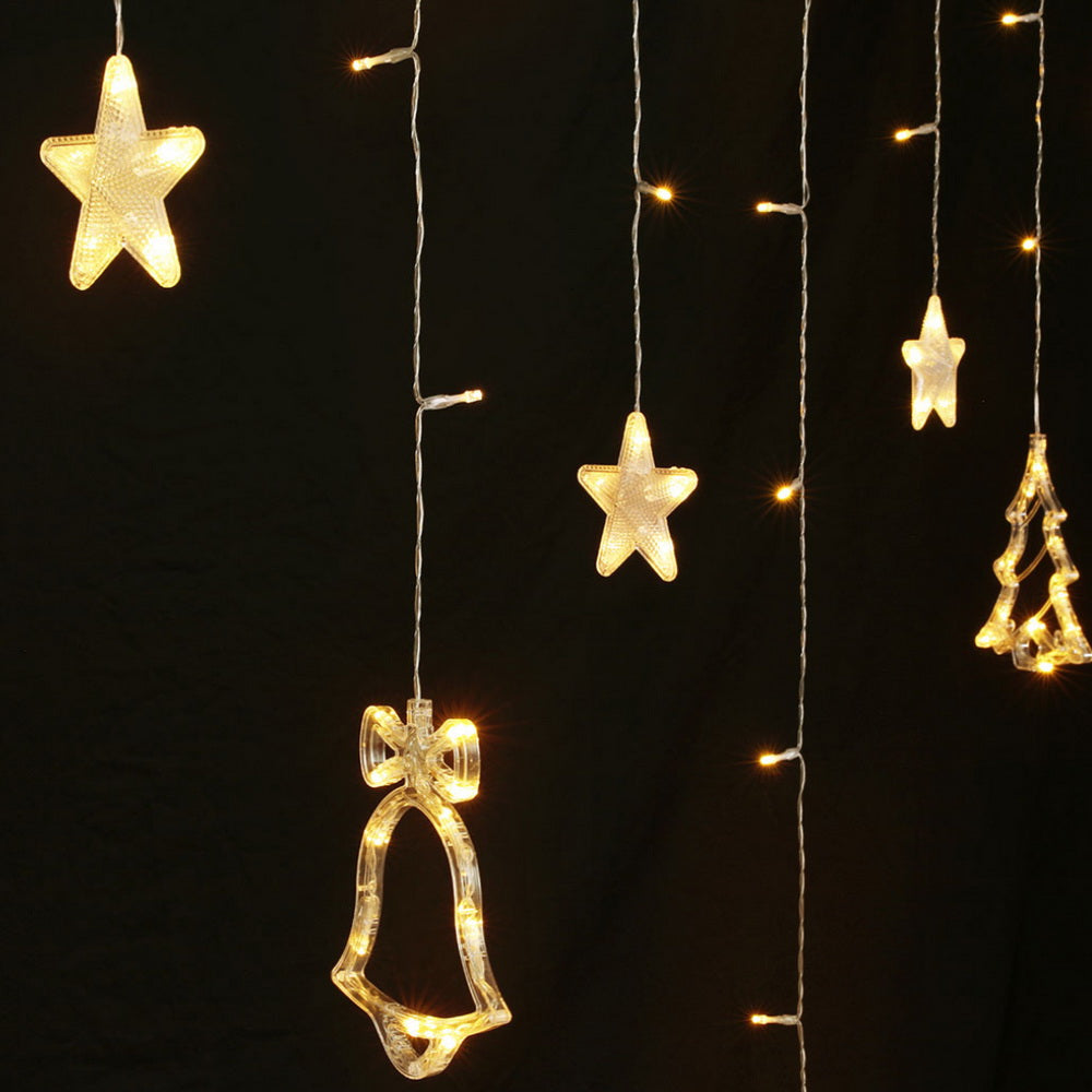 Jingle Jollys 3M Christmas Icicle Lights String Lights 138 LED Warm White-Occasions > Christmas > Outdoor Decorations & Lights-PEROZ Accessories