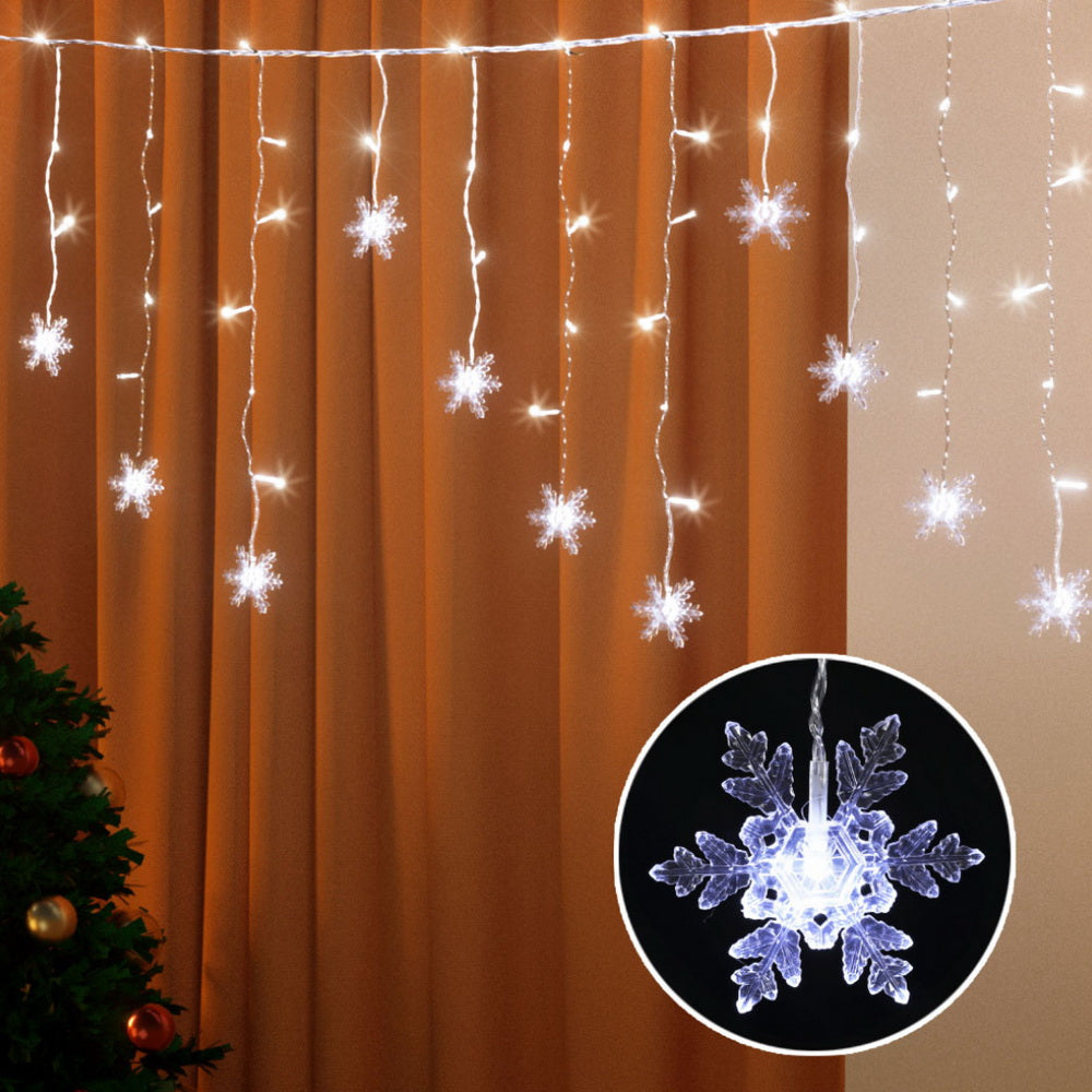 Jingle Jollys 6M Christmas Icicle Lights String Light 160 LED Solar Powered Cold-Occasions > Christmas > Outdoor Decorations & Lights-PEROZ Accessories