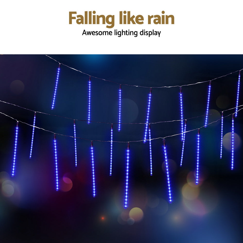 Jingle Jollys 7M Christmas Lights Shower Light 288 LED Icicle Falling Metor-Occasions > Christmas > Outdoor Decorations & Lights-PEROZ Accessories