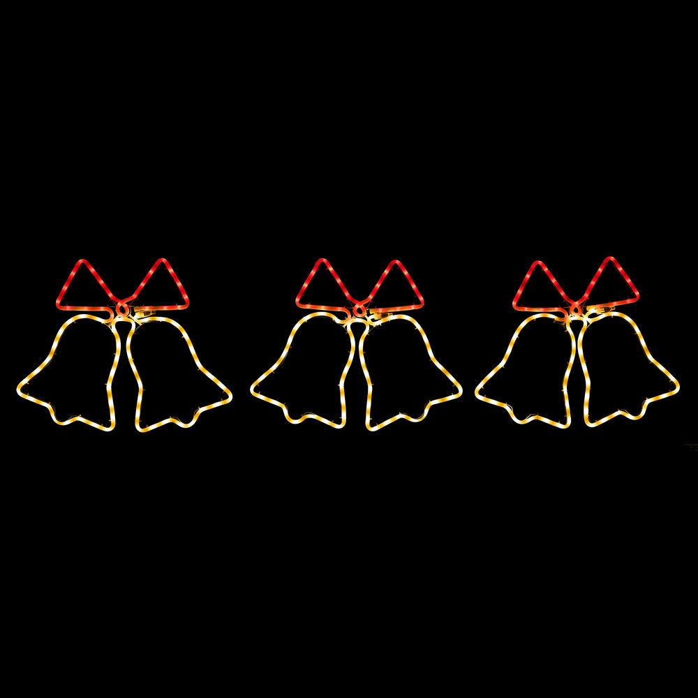 Tinseltown Christmas Light 3PCS Jingle Bell Set LED Motif Lights-Christmas Light-PEROZ Accessories