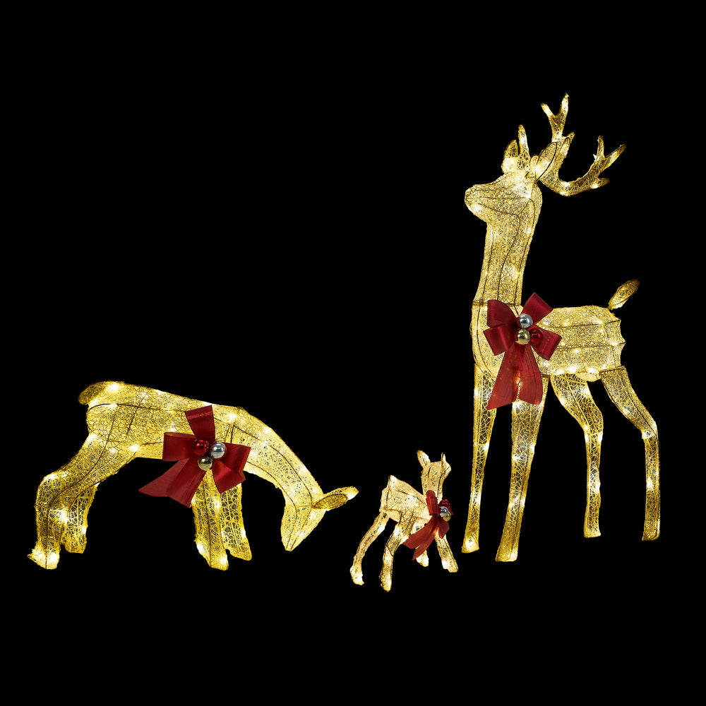 Tinseltown Christmas Lights LED 3PCS Reindeer Family Xmas Decor-Christmas Light-PEROZ Accessories