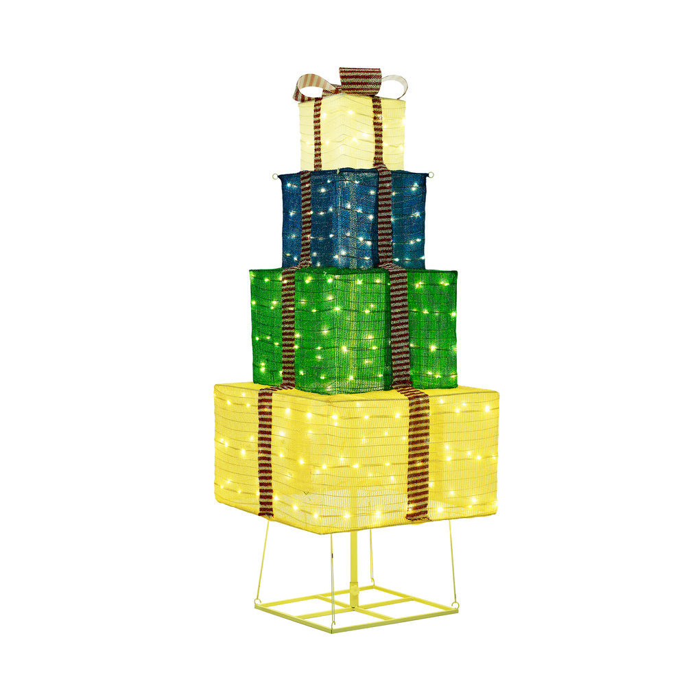 Tinseltown 3D Christmas Light LED 142cm Gift Xmas Boxes 8 Effects-Christmas Light-PEROZ Accessories