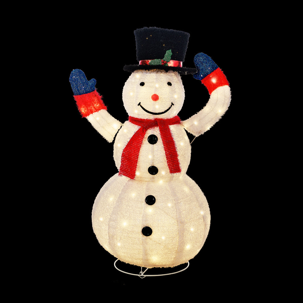 Tinseltown 3D Christmas Snowman Light LED 127cm Xmas Festive Display-Christmas Light-PEROZ Accessories
