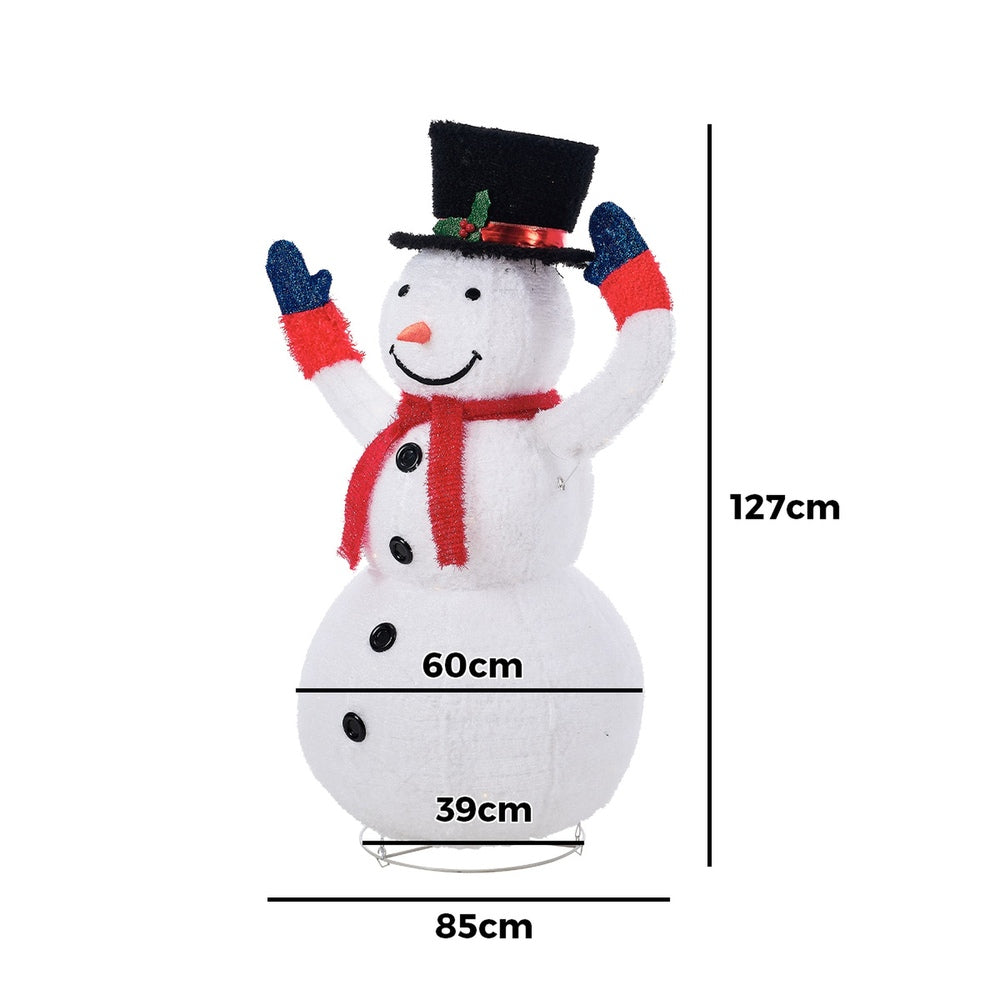 Tinseltown 3D Christmas Snowman Light LED 127cm Xmas Festive Display-Christmas Light-PEROZ Accessories