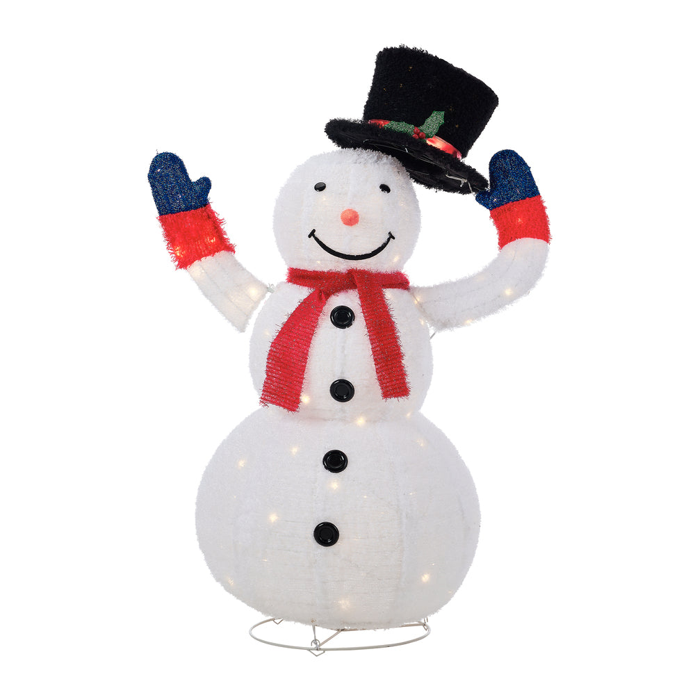 Tinseltown 3D Christmas Snowman Light LED 127cm Xmas Festive Display-Christmas Light-PEROZ Accessories