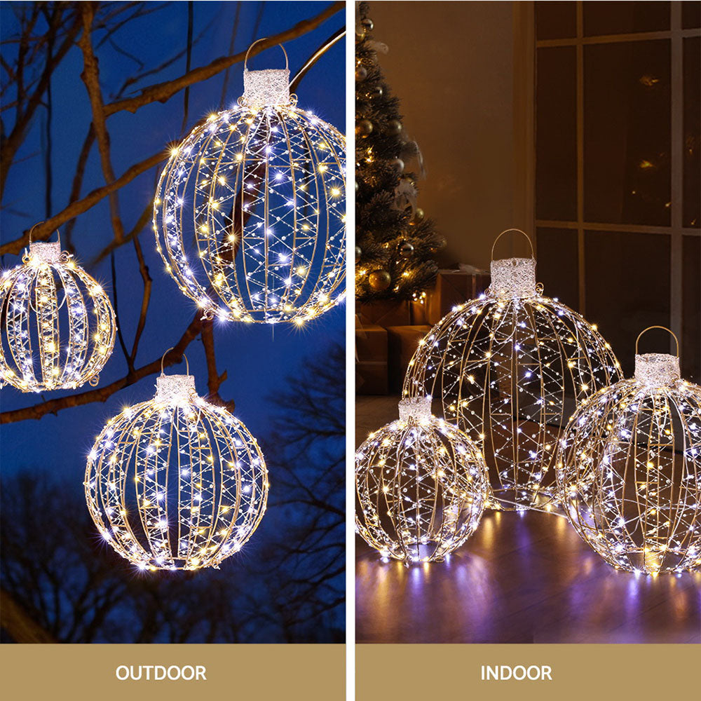 Jingle Jollys Christmas Lights 360 LED Fairy Light 3pcs Ball Decorations Set-Occasions > Christmas > Outdoor Decorations & Lights-PEROZ Accessories