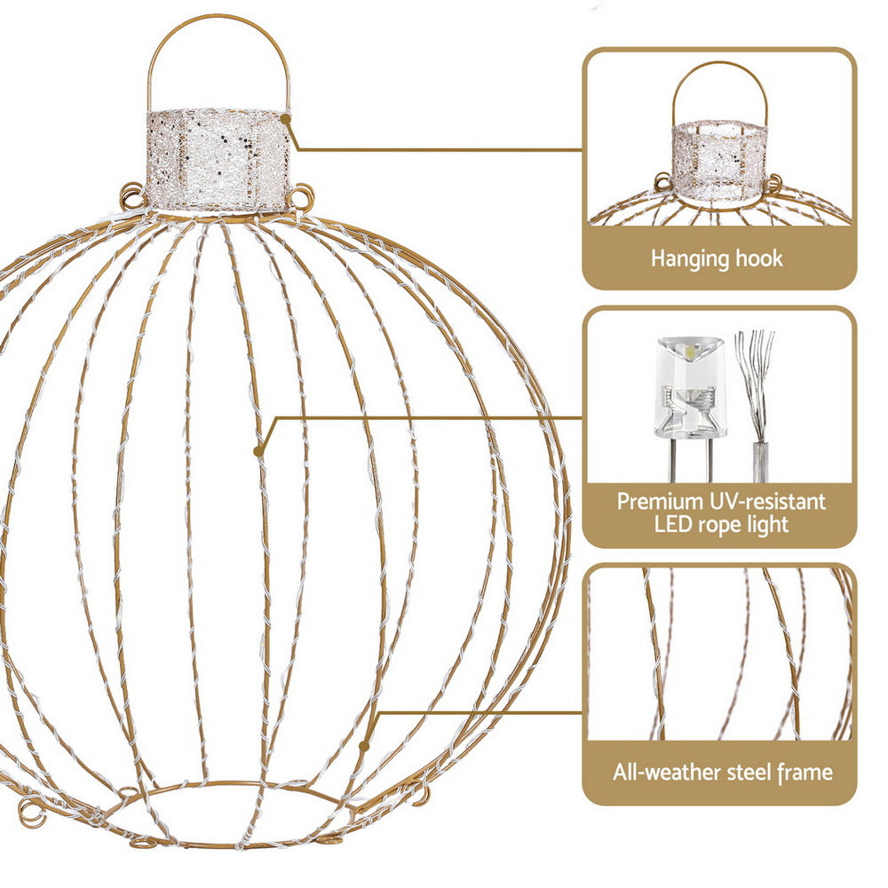 Jingle Jollys Christmas Lights 320 LED Fairy Light 3pcs Ball Decorations Set-Occasions > Christmas > Outdoor Decorations & Lights-PEROZ Accessories