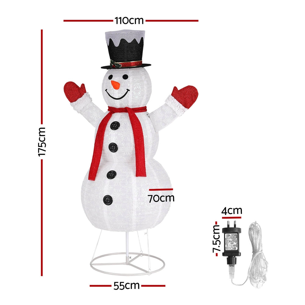 Jingle Jollys Christmas Lights 200 LED 175cm Fairy Light Snowman Decorations-Occasions > Christmas > Outdoor Decorations & Lights-PEROZ Accessories