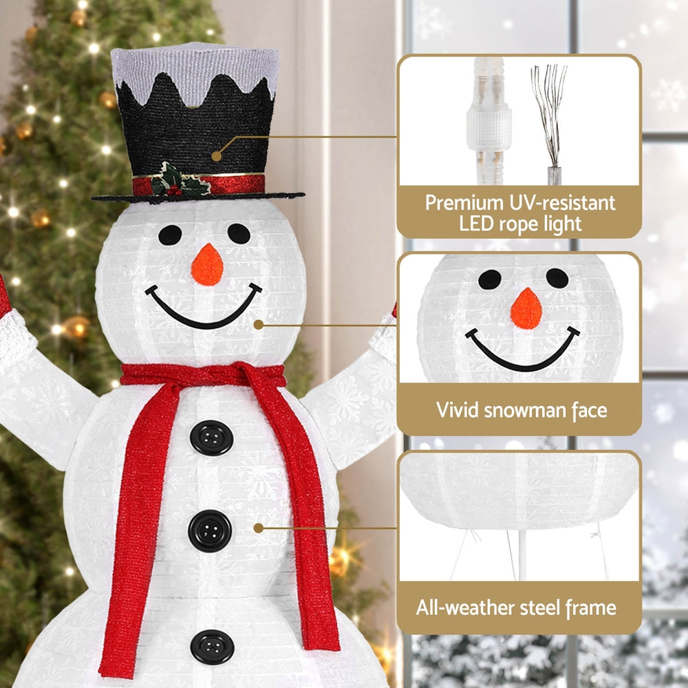 Jingle Jollys Christmas Lights 200 LED 175cm Fairy Light Snowman Decorations-Occasions > Christmas > Outdoor Decorations & Lights-PEROZ Accessories