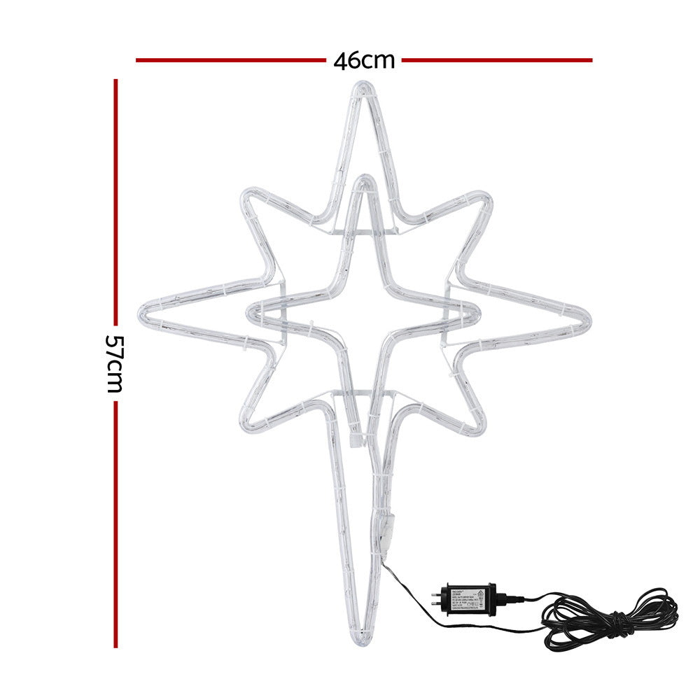 Jingle Jollys Christmas Lights 57cm Bethlehem Star 90 LED Xmas Decorations Motif-Occasions > Christmas > Christmas Decorations-PEROZ Accessories
