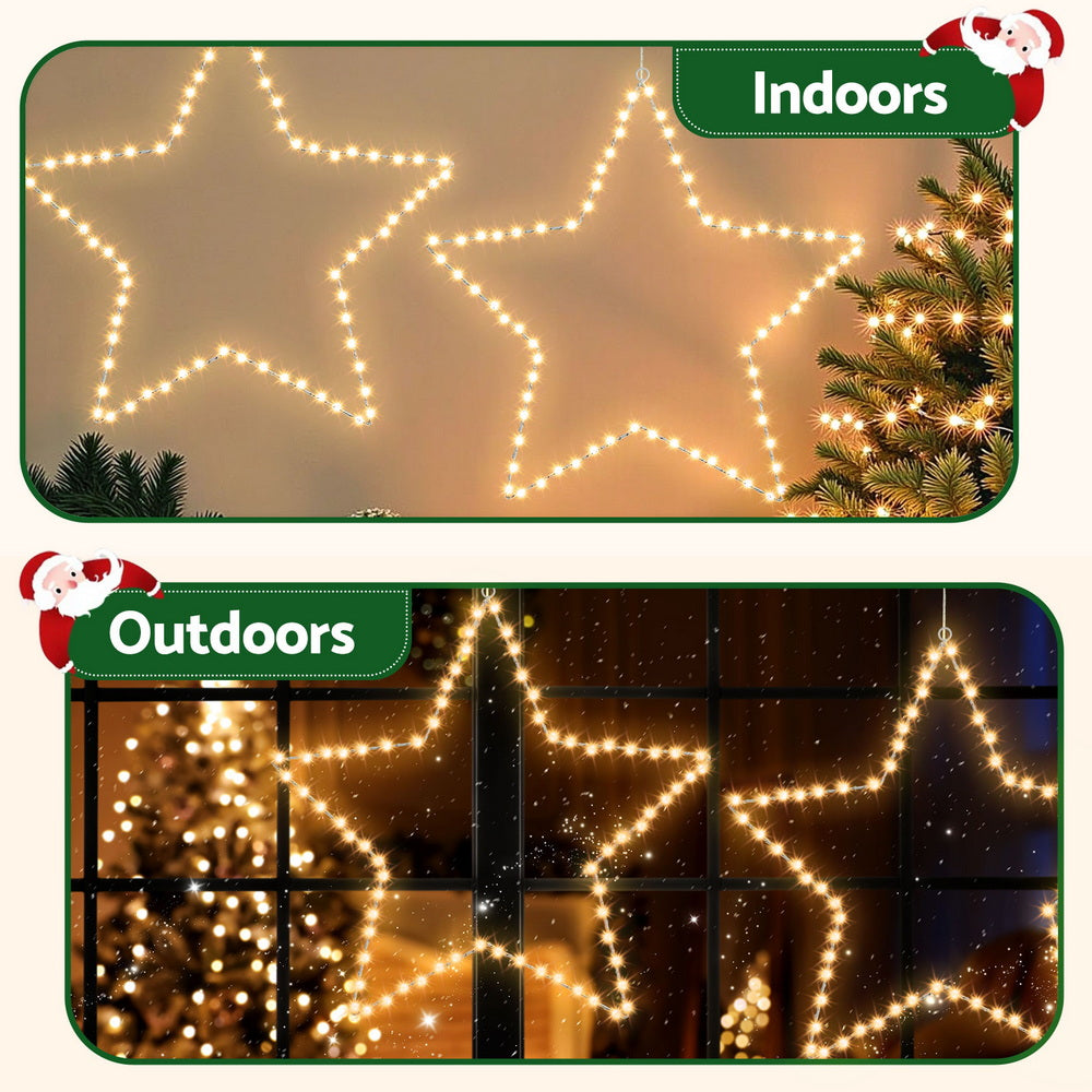 Jingle Jollys Christmas Lights 50cm Star 70 LED Xmas Decorations-Occasions > Christmas > Outdoor Decorations & Lights-PEROZ Accessories