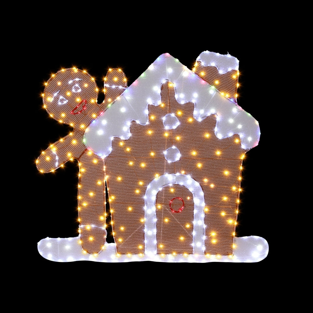Jingle Jollys Christmas Lights Gingerbread Motif 330 LED Fairy Light Decoration-Occasions > Christmas > Outdoor Decorations & Lights-PEROZ Accessories