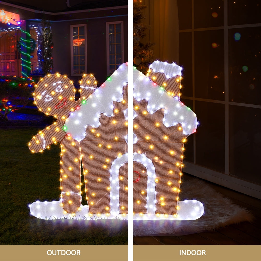 Jingle Jollys Christmas Lights Gingerbread Motif 330 LED Fairy Light Decoration-Occasions > Christmas > Outdoor Decorations & Lights-PEROZ Accessories