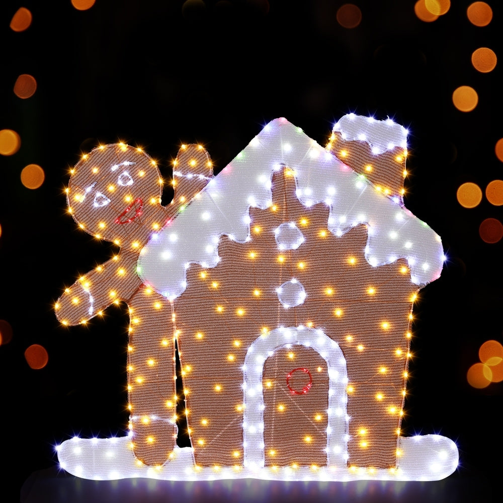 Jingle Jollys Christmas Lights Gingerbread Motif 330 LED Fairy Light Decoration-Occasions > Christmas > Outdoor Decorations & Lights-PEROZ Accessories