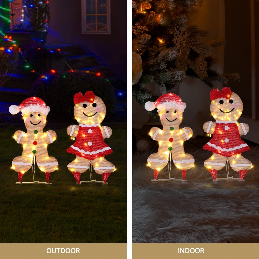 Jingle Jollys Christmas Lights Gingerbread Motif 30 LED Fairy Light Decoration-Occasions > Christmas > Outdoor Decorations & Lights-PEROZ Accessories
