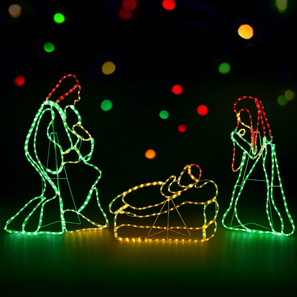 Jingle Jollys Christmas Lights 112cm Motif 552 LED Rope Light Outdoor Decoration-Occasions > Christmas > Outdoor Decorations & Lights-PEROZ Accessories