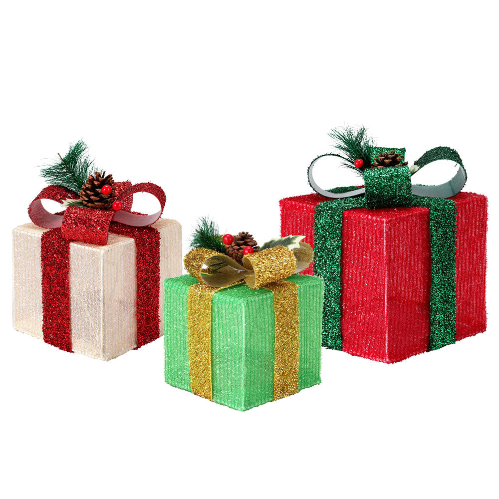 Jingle Jollys Christmas Lights 60 LED Fairy Light Gift Box 3pcs Decorations RGW-Occasions > Christmas > Christmas Wreaths & Garlands-PEROZ Accessories