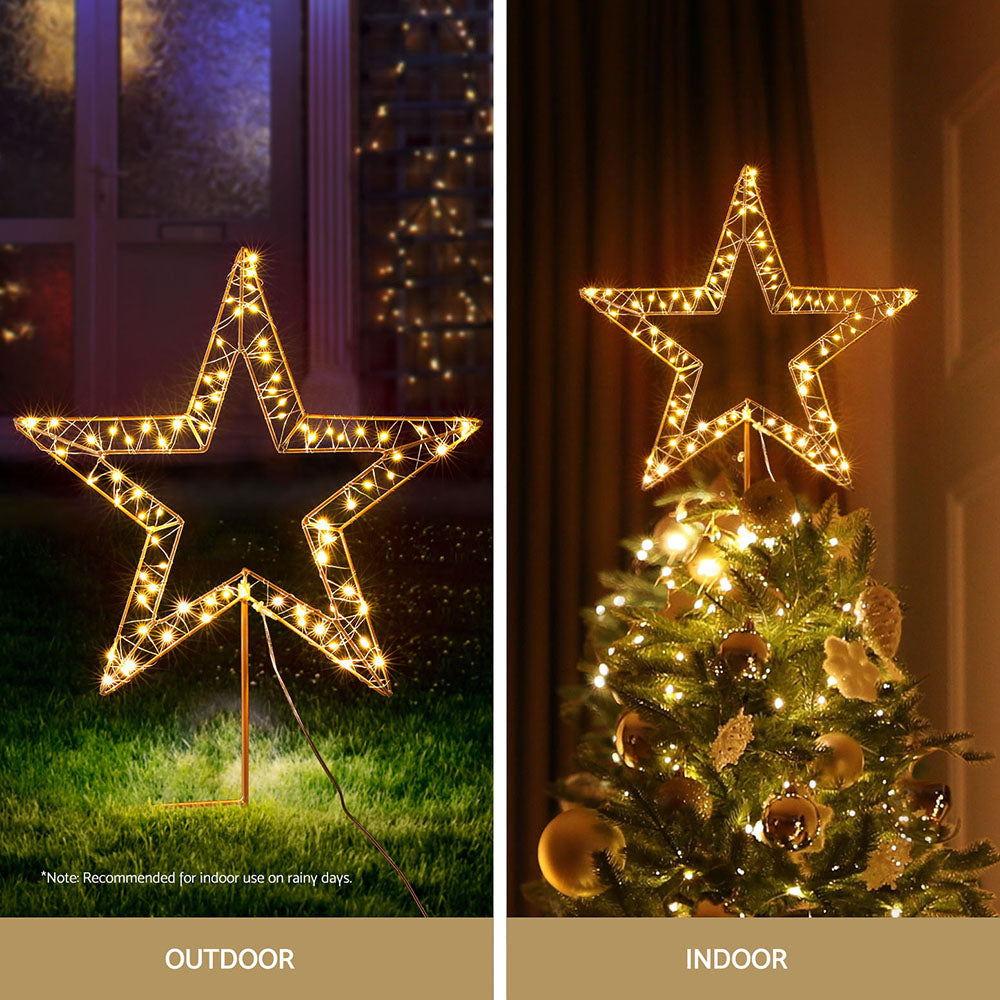 Jingle Jollys Christmas Lights 100 LED Fairy Light Ground Star Garden Decoration-Occasions > Christmas > Outdoor Decorations & Lights-PEROZ Accessories