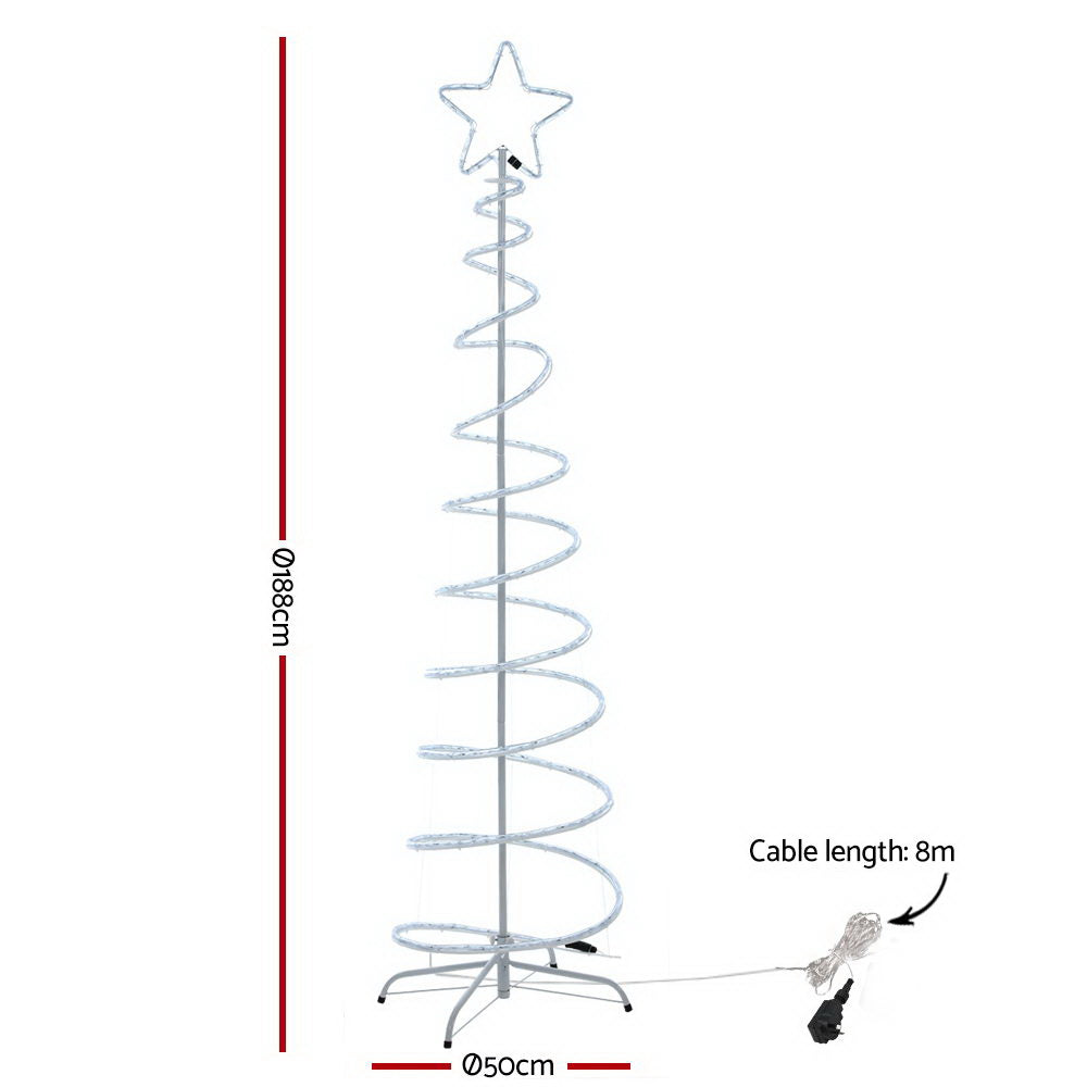 Jingle Jollys Christmas Lights 188cm Tree 288 LED Decorations-Occasions > Christmas > Outdoor Decorations & Lights-PEROZ Accessories