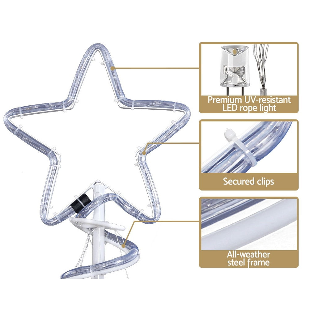 Jingle Jollys Christmas Lights 188cm Tree 288 LED Decorations-Occasions > Christmas > Outdoor Decorations & Lights-PEROZ Accessories