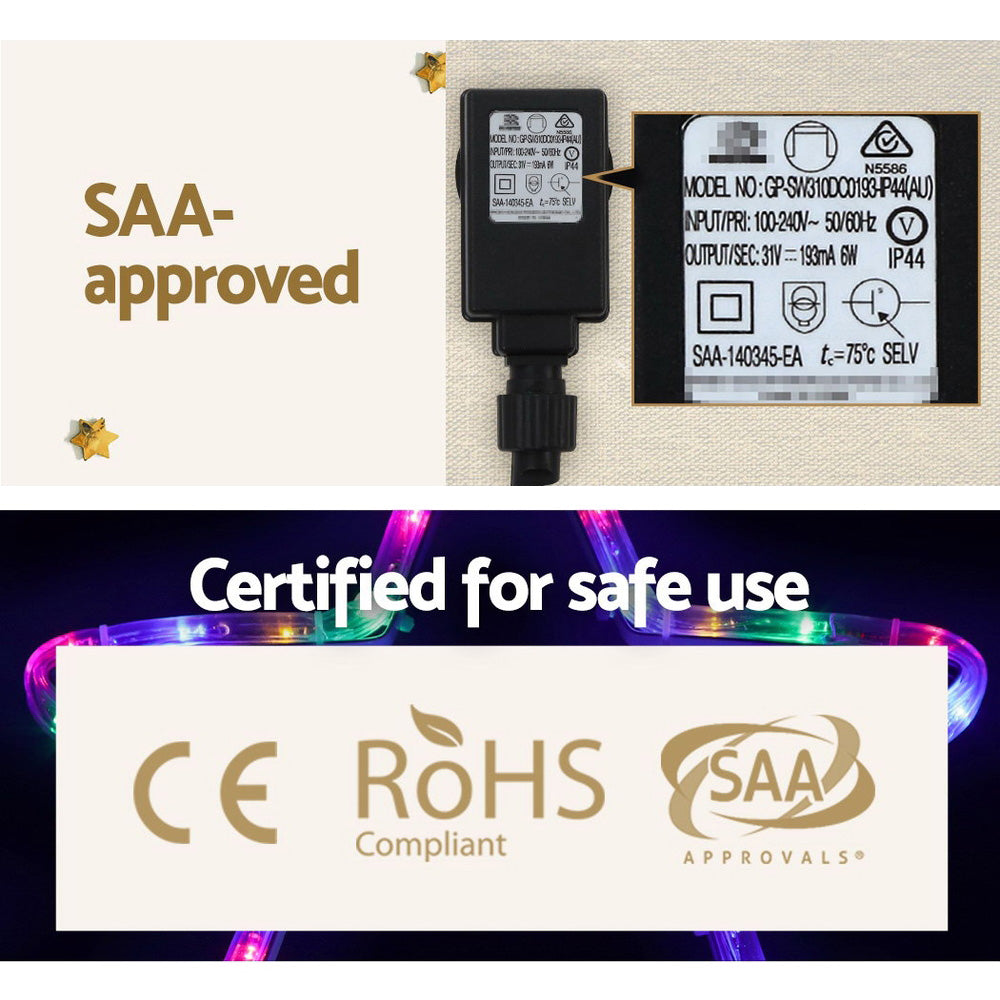 Jingle Jollys Christmas Lights 188cm Tree 288 LED Decorations-Occasions > Christmas > Outdoor Decorations & Lights-PEROZ Accessories