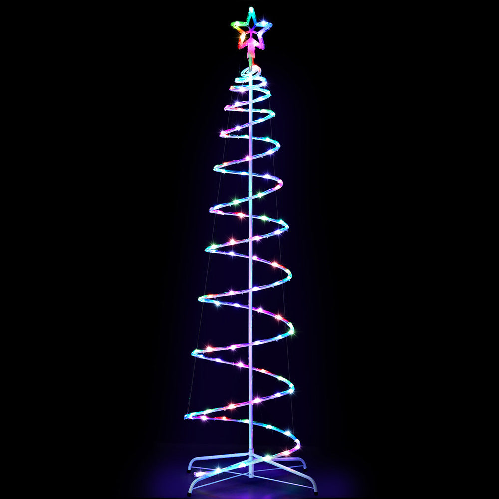 Jingle Jollys Christmas Tree 1.8m 100 RGB LED Rope Lights Xmas Trees Decoration-Occasions > Christmas > Outdoor Decorations & Lights-PEROZ Accessories
