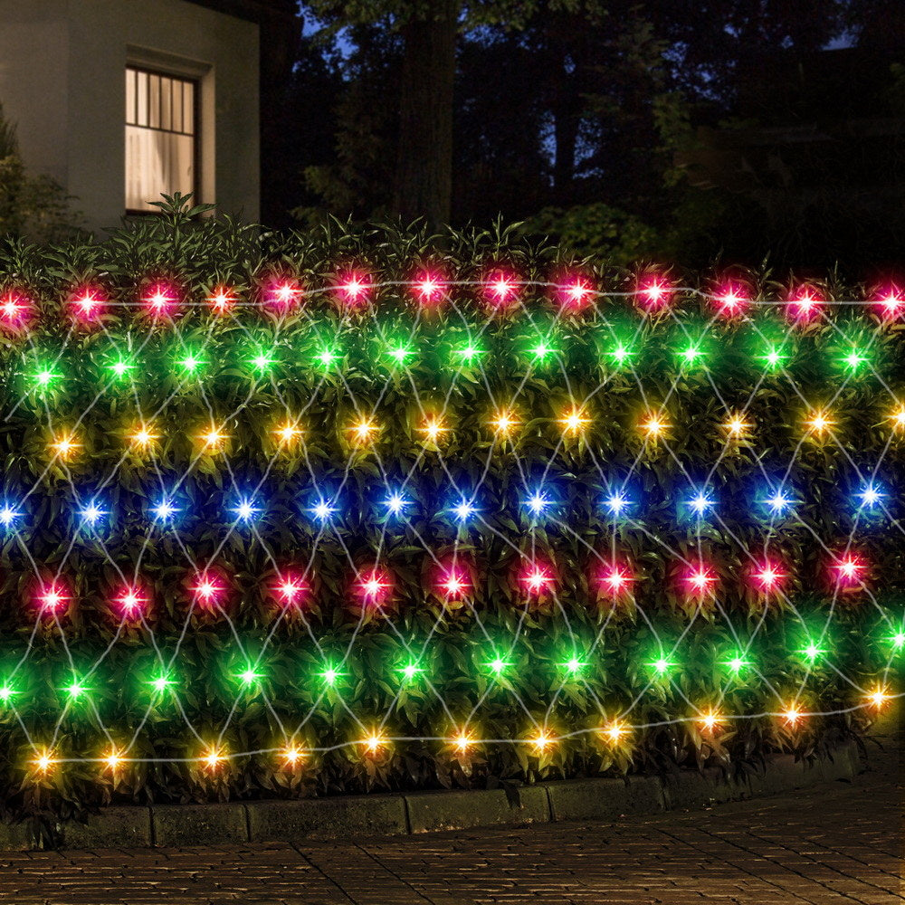 Jingle Jollys Christmas Lights 5Mx3M Net String Light 600 LED Colourful Beads-Occasions > Christmas > Outdoor Decorations & Lights-PEROZ Accessories