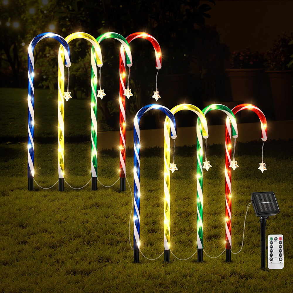 Jingle Jollys 8 PCS Christmas Lights Path Ground Light Garden Decorations 72 LED-Occasions > Christmas > Outdoor Decorations & Lights-PEROZ Accessories