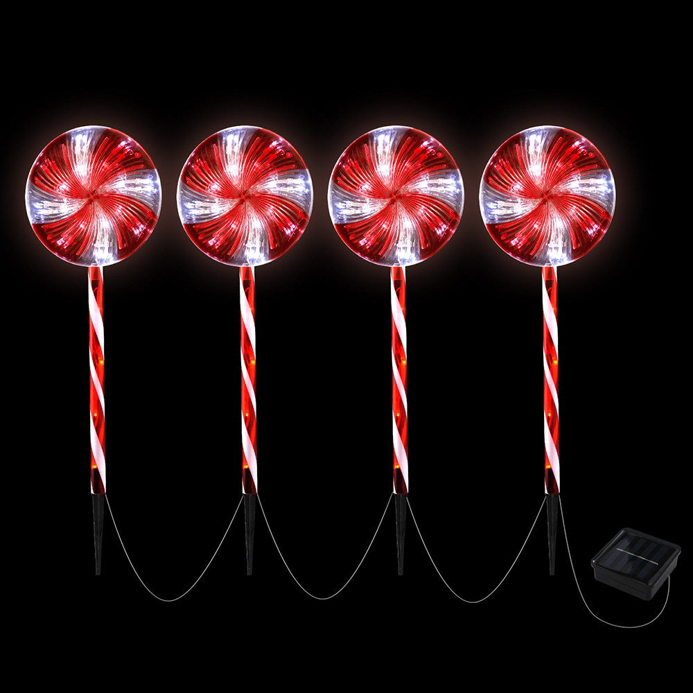 Jingle Jollys 4 PCS Christmas Lights Path Ground Light Garden Decoration 112 LED-Occasions > Christmas > Outdoor Decorations & Lights-PEROZ Accessories
