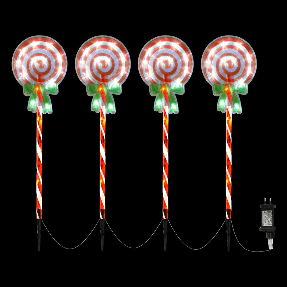 Jingle Jollys 4 PCS Christmas Lights Path Ground Light Garden Decorations 68 LED-Occasions > Christmas > Outdoor Decorations & Lights-PEROZ Accessories