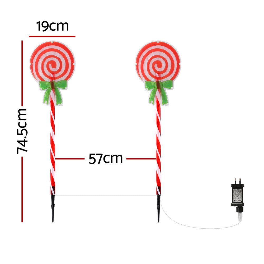 Jingle Jollys 4 PCS Christmas Lights Path Ground Light Garden Decorations 68 LED-Occasions > Christmas > Outdoor Decorations & Lights-PEROZ Accessories