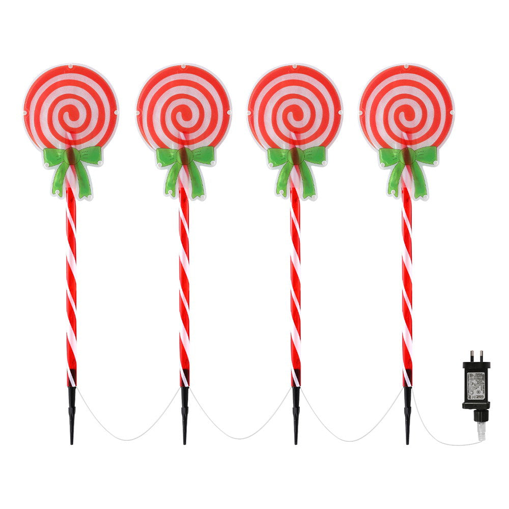 Jingle Jollys 4 PCS Christmas Lights Path Ground Light Garden Decorations 68 LED-Occasions > Christmas > Outdoor Decorations & Lights-PEROZ Accessories