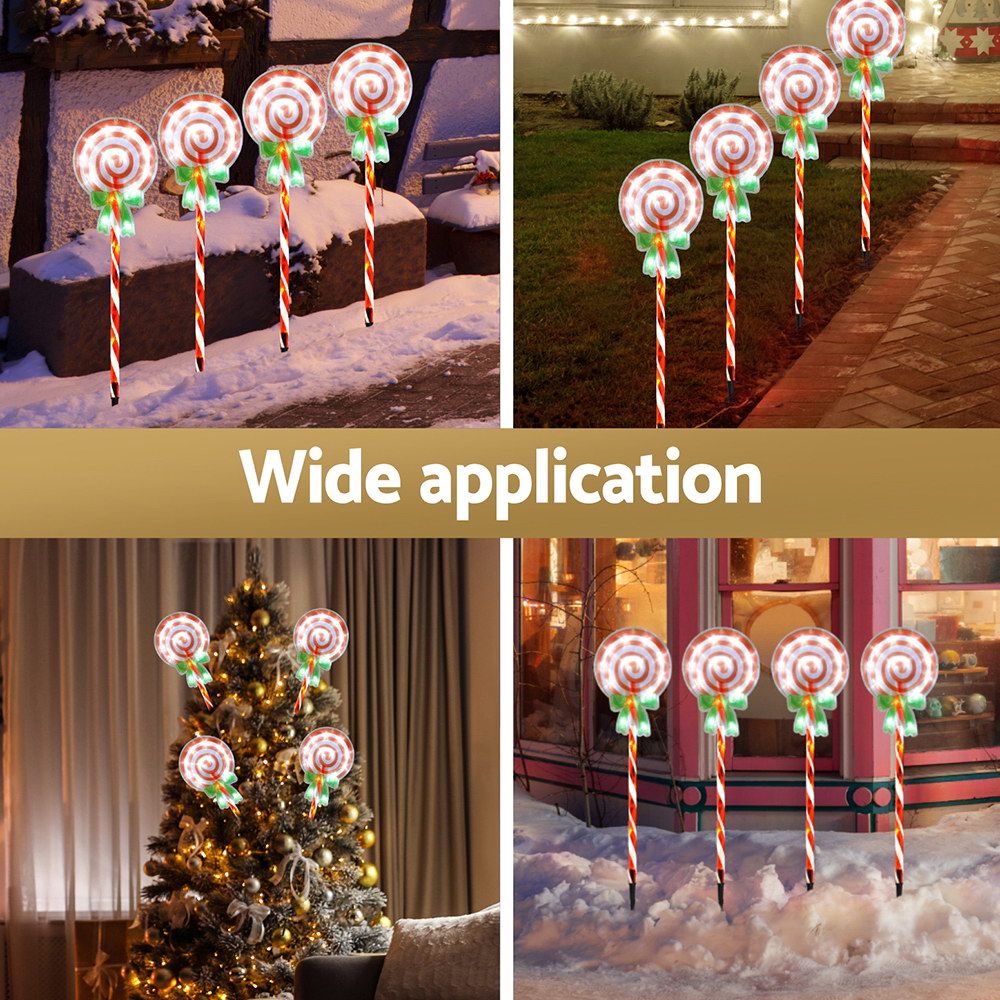 Jingle Jollys 4 PCS Christmas Lights Path Ground Light Garden Decorations 68 LED-Occasions > Christmas > Outdoor Decorations & Lights-PEROZ Accessories