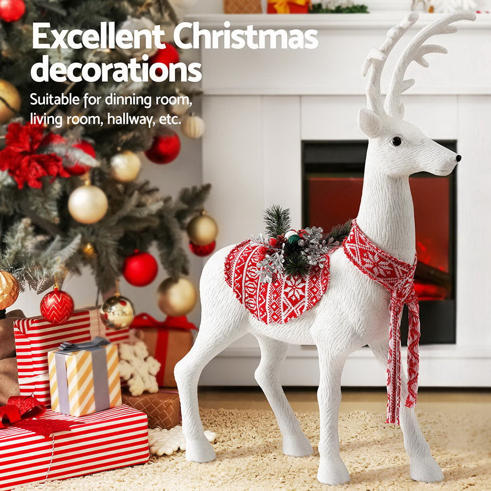 Jingle Jollys Christmas Reindeer 80cm Glitter Deer Ornaments Party Decorations-Occasions > Christmas > Christmas Decorations-PEROZ Accessories