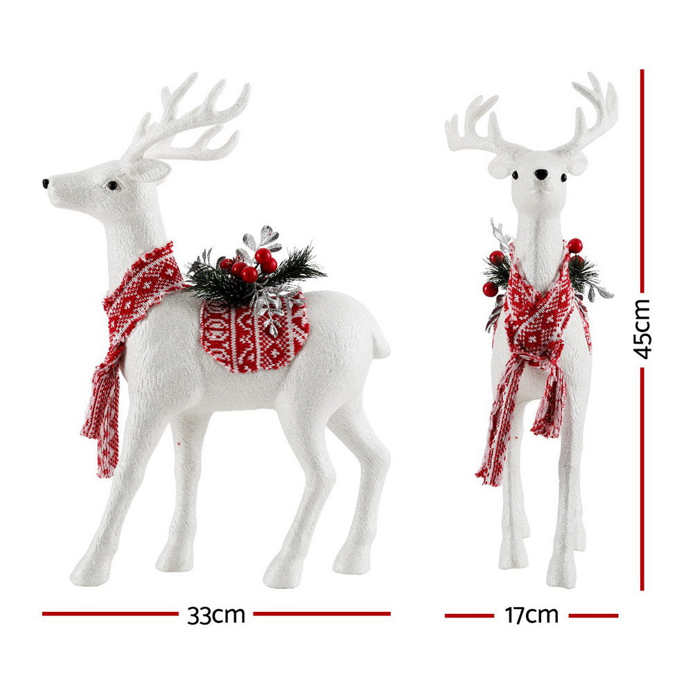 Jingle Jollys Christmas Reindeer 45cm Glitter Deer Ornaments Party Decorations-Occasions > Christmas > Christmas Decorations-PEROZ Accessories