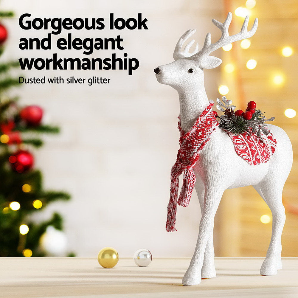 Jingle Jollys Christmas Reindeer 45cm Glitter Deer Ornaments Party Decorations-Occasions > Christmas > Christmas Decorations-PEROZ Accessories