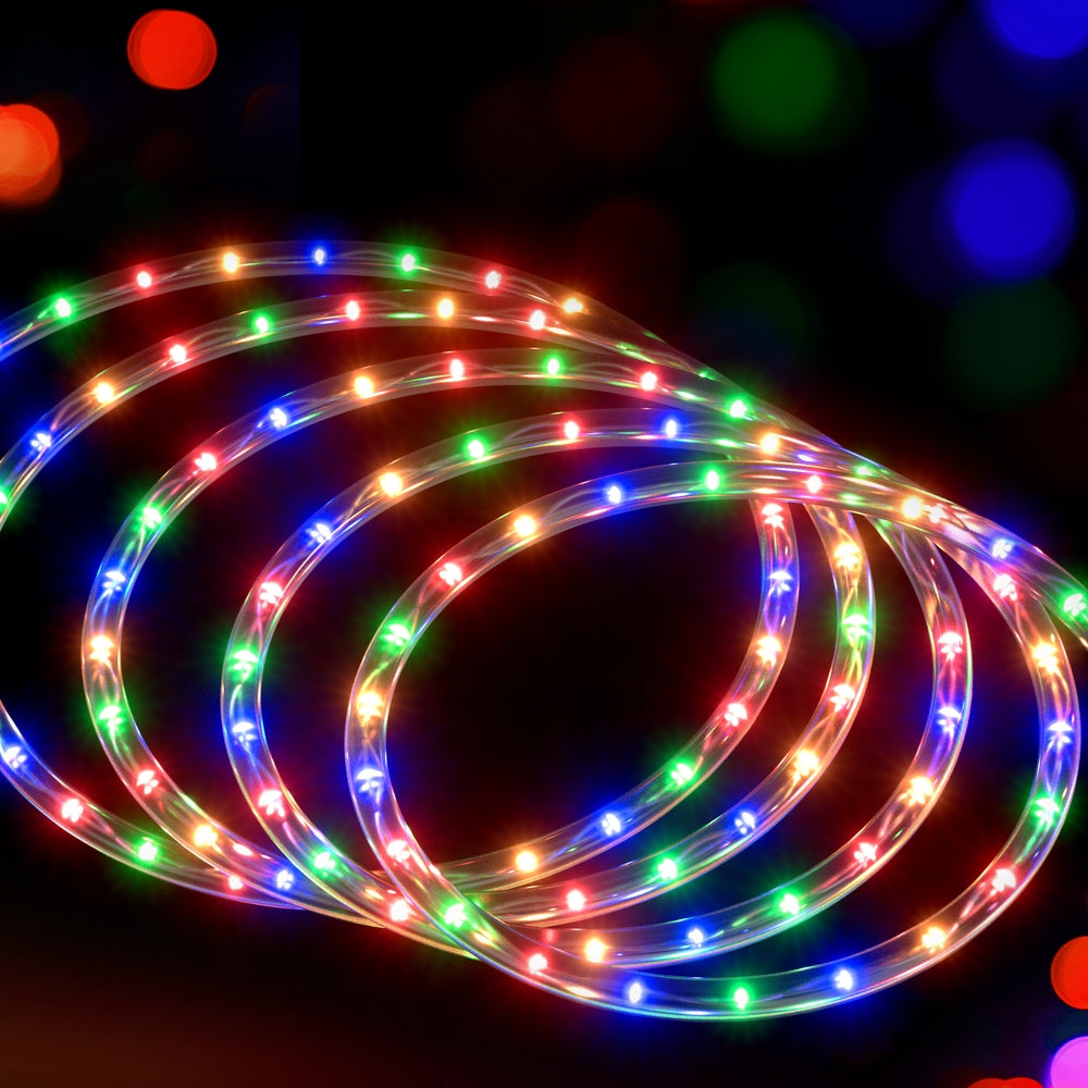 Jingle Jollys 20M Christmas Lights String Rope Light Decoration 600 LED Colorful-Occasions > Christmas > Outdoor Decorations & Lights-PEROZ Accessories
