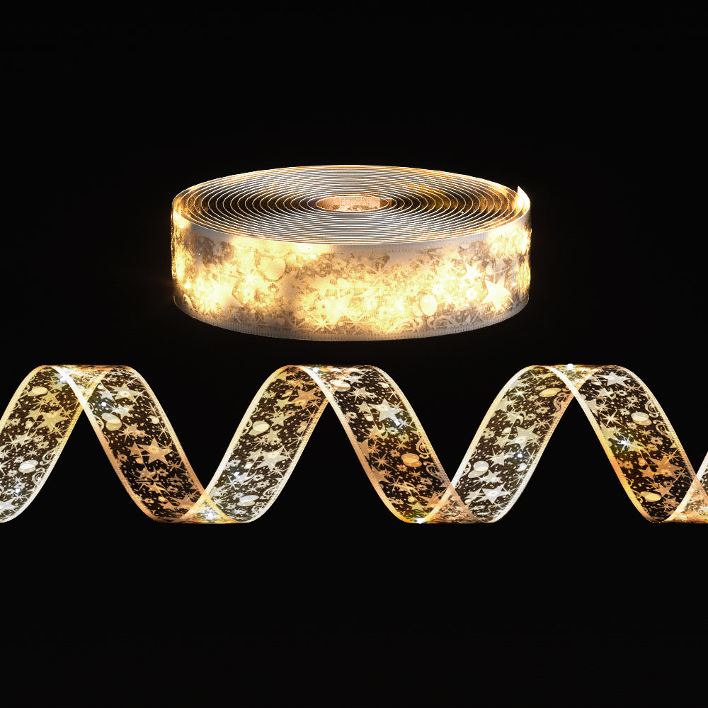 Jingle Jollys 20M Christmas Lights Fairy Ribbon Light 200 LED Xmas Decor Warm-Occasions > Christmas > Outdoor Decorations & Lights-PEROZ Accessories