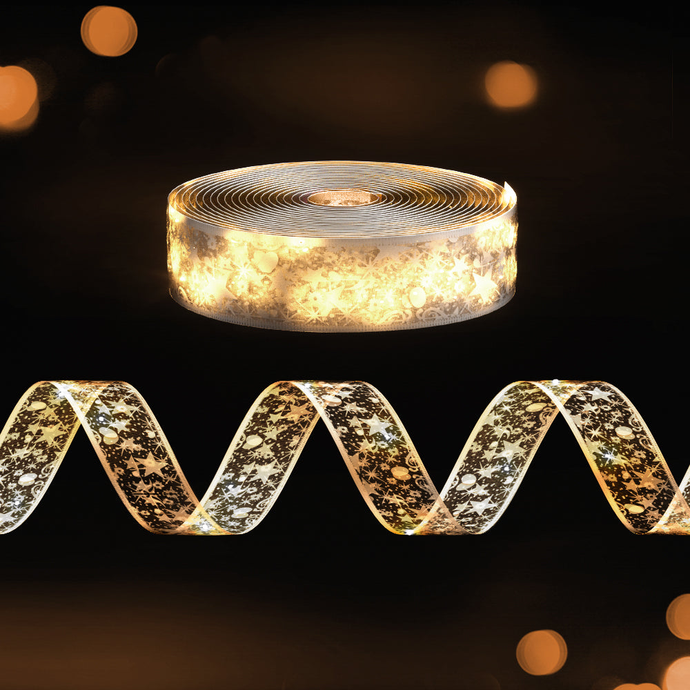 Jingle Jollys 20M Christmas Lights Fairy Ribbon Light 200 LED Xmas Decor Warm-Occasions > Christmas > Outdoor Decorations & Lights-PEROZ Accessories