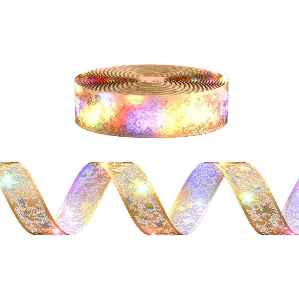 Jingle Jollys 20M Christmas Lights Fairy Ribbon Light 200 LED Xmas Decor Golden-Occasions > Christmas > Outdoor Decorations & Lights-PEROZ Accessories