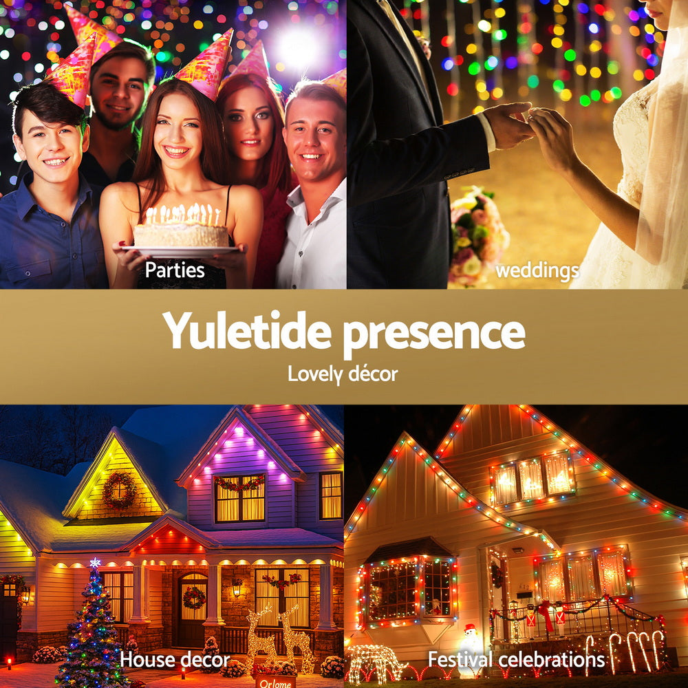 Jingle Jollys 15M Christmas Lights Permanent String Eaves Light 36 LED Decoration-Occasions > Christmas > Outdoor Decorations & Lights-PEROZ Accessories