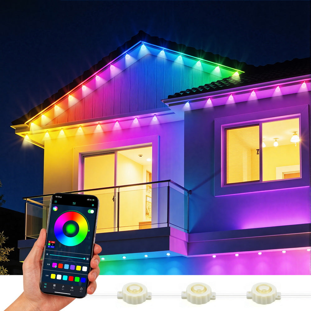 Jingle Jollys 15M Christmas Lights Permanent String Eaves Light 36 LED Decoration-Occasions > Christmas > Outdoor Decorations & Lights-PEROZ Accessories