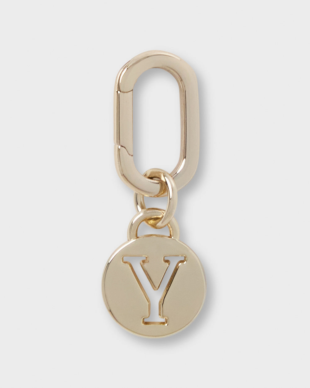 Letter Y Charm With Oval Hinge Ring Clip-Accessories-PEROZ Accessories