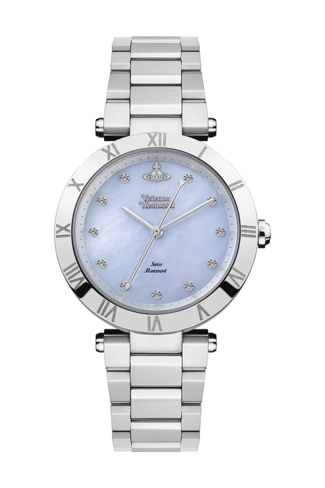 Vivienne Westwood Montague Blue 35mm Silver Watch-PEROZ Accessories
