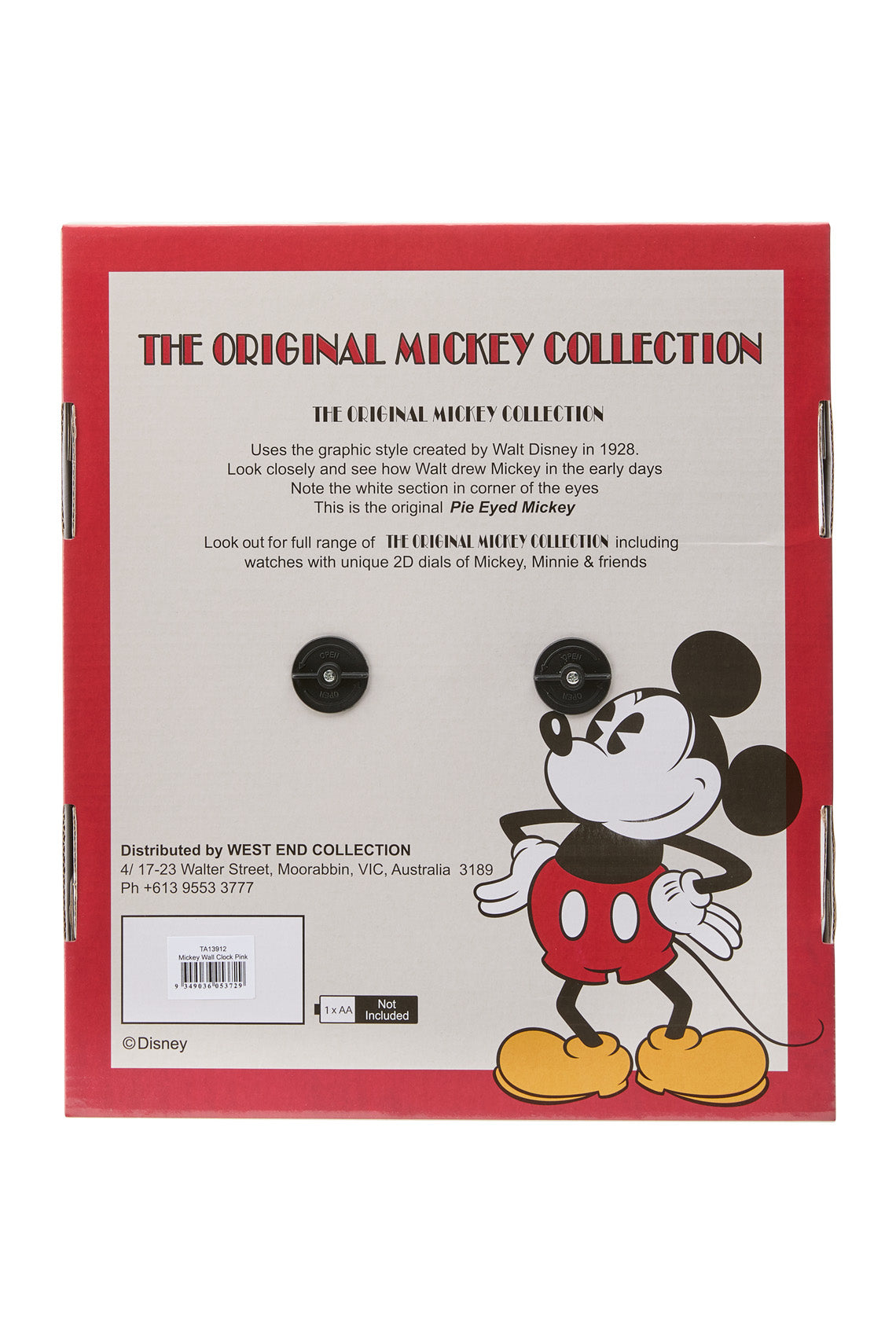 Disney Mickey 30cm Pink Wall Clock-PEROZ Accessories