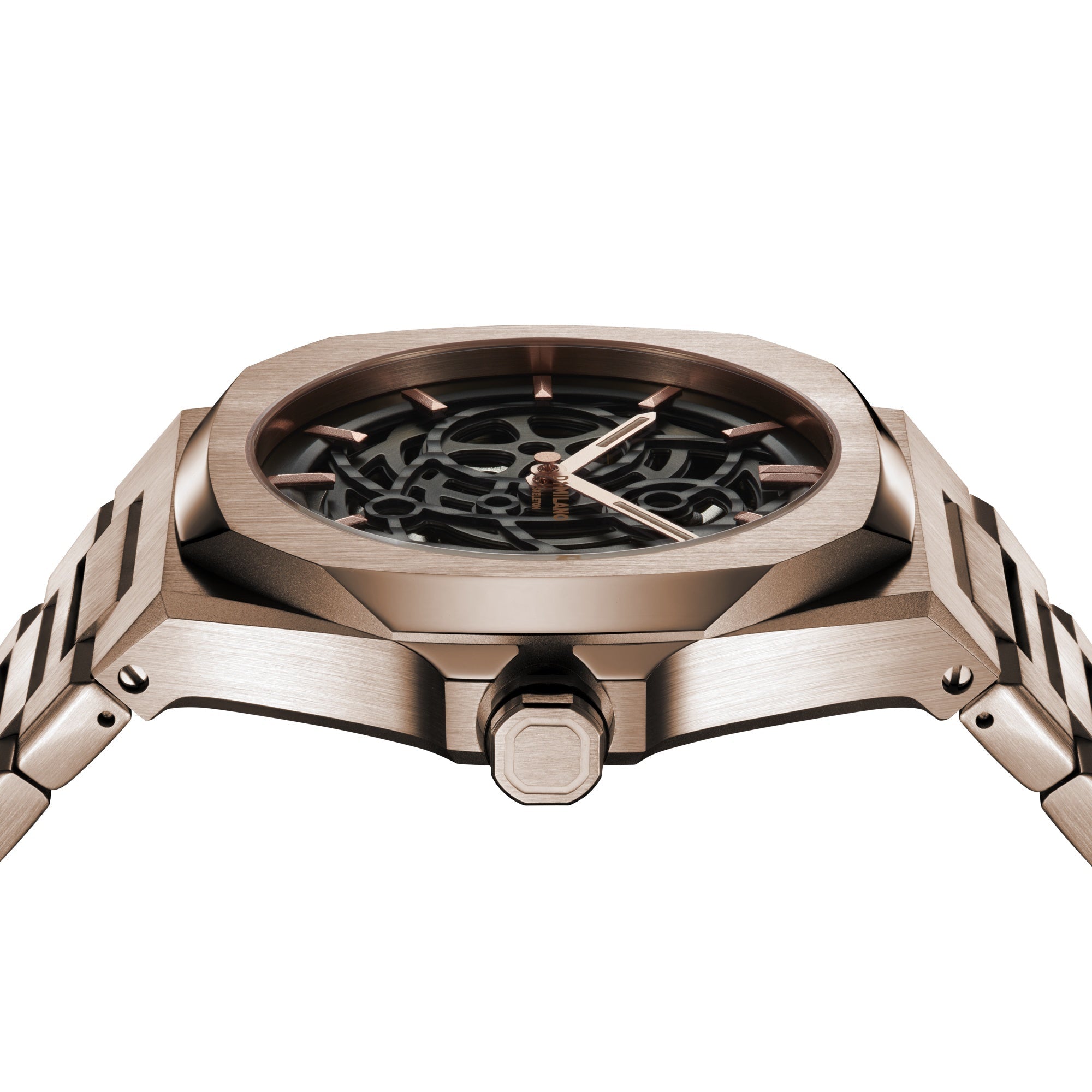 D1 Milano Rose Gold Skeleton Automatic Watch-Automatic Watches-PEROZ Accessories